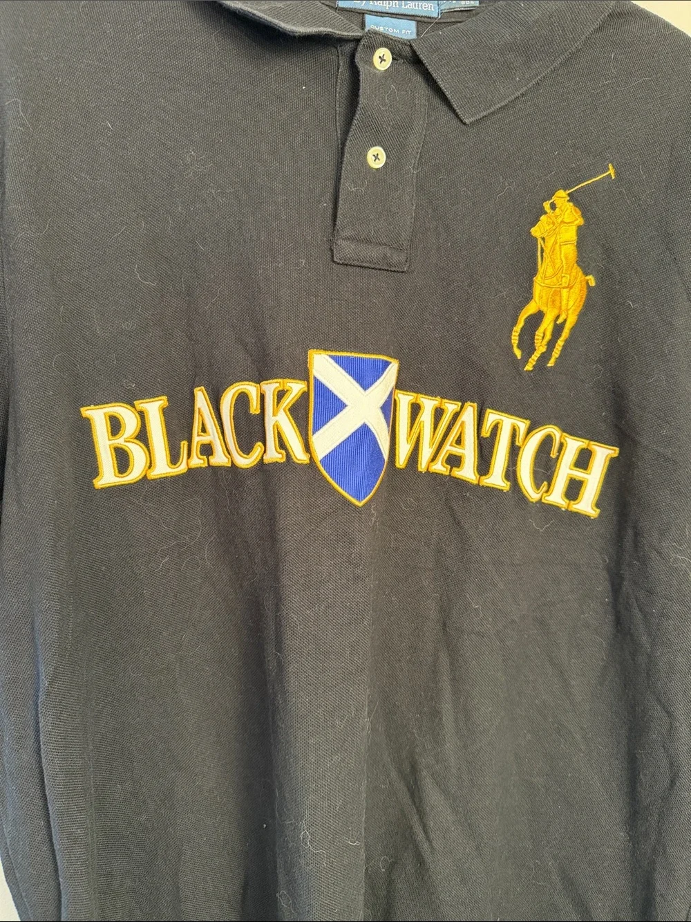 Polo Ralph Lauren Black Watch Men’s Polo Shirt Custom Fit Scotland 2 X-Large